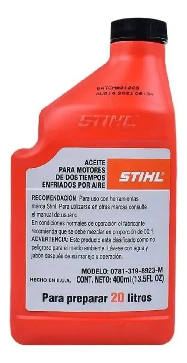 2 piezas aceite STIHL HP 2T 400 ml c/u